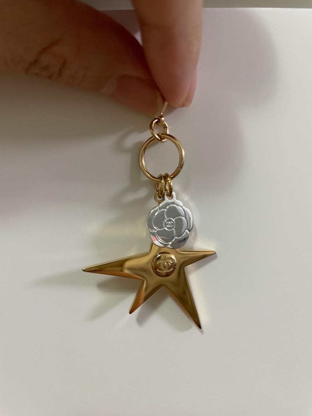 CHANEL 2025 Christmas Gold Comet and Camellia Charm